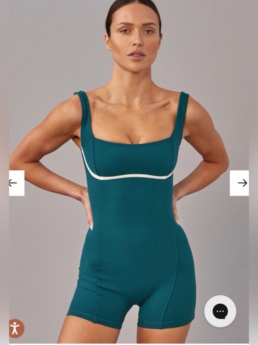 Monday Body Medium Romper Zion Evergreen One Piece Activewear Pilates Casual